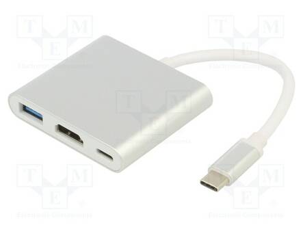 ADAPTERI - USB 3.0,USB 3.1 - NIKKELÖITY - 0,1M - VALKOINEN - PVC - 5GBPS - USB kaapelit ja adapterit - CU427M - 1