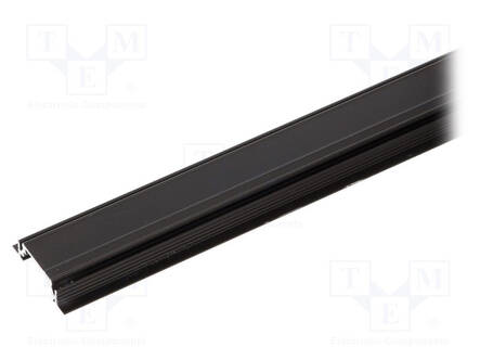 ALUMIINIPROFIILI LED-NAUHOILLE - MUSTA - L: 1M - GROOVE10 - ALUMIINI - Profiilit LED nauhoille - TOP-GROOVE10BK-1M - 2