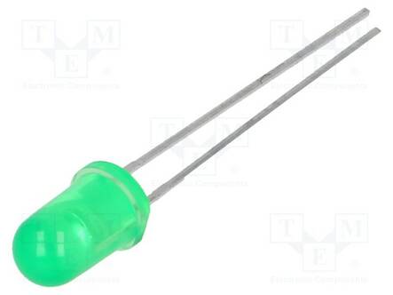 LED - VIHREÄ - 5MM - 38MCD - 30° - ETUOSA: KUPERA - 1,8VDC - LIIT.MÄÄRÄ: 2 - Pyöreät LEDit - LTL2R3KGD-EM - 1