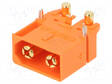 DC LIITIN XT60 - UROS - PIN: 3 - PCB - THT - ORANSSI - 30A - DC liittimet - XT60IPW-M - 1