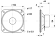 LAAJAKAISTAELEMENTTI VISATON R 10 SC 8 OHM - Magneettisuojatut elementit - R10SC-8OHM - 2
