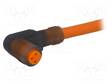 LIITIN: M8 - 2M - NAARAS - PIN: 3 - 90° KULMA - PISTOKE - PVC - M8 liittimet - RKMW3-062M - 1