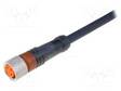 LIITIN: M8 - 5M - NAARAS - PIN: 3 - SUORA - MURTOSUOJALLA,JOHTOJEN KANSSA - M8 liittimet - RKMV3-2245M - 1