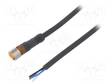 LIITIN: M8 NAARAS - PIN: 4 - SUORA - MURTOSUOJALLA,JOHTOJEN KANSSA - M8 liittimet - RKMV4-22515M - 1