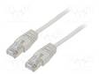 PATCH KAAPELI - F/UTP - CAT: 5E - RJ45-PISTOKE,MOLEMMIN PUOLIN - LANKA - RJ45 Ethernet kaapelit - PP22-1M - 1