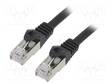 PATCH KAAPELI - S/FTP - CAT: 6A - RJ45-PISTOKE,MOLEMMIN PUOLIN - LANKA - RJ45 Ethernet kaapelit - PP6A-LSZHCU-BK-2M - 1