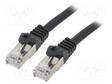 PATCH KAAPELI - S/FTP - CAT: 6A - RJ45-PISTOKE,MOLEMMIN PUOLIN - LANKA - RJ45 Ethernet kaapelit - PP6A-LSZHCU-BK-3M - 1