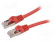 PATCH KAAPELI - S/FTP - CAT: 6A - RJ45-PISTOKE,MOLEMMIN PUOLIN - LANKA - RJ45 Ethernet kaapelit - PP6A-LSZHCU-R-15M - 1