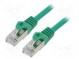 PATCH KAAPELI - S/FTP - CAT: 6A - RJ45-PISTOKE,MOLEMMIN PUOLIN - LANKA - RJ45 Ethernet kaapelit - PP6A-LSZHCU-G-1M - 1