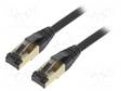 PATCH KAAPELI - S/FTP - CAT: CAT 8 - RJ45-PISTOKE,MOLEMMIN PUOLIN - CU - RJ45 Ethernet kaapelit - PP8-LSZHCU-BK-0.5M - 1