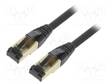 PATCH KAAPELI - S/FTP - CAT: CAT 8 - RJ45-PISTOKE,MOLEMMIN PUOLIN - CU - RJ45 Ethernet kaapelit - PP8-LSZHCU-BK-2M - 1