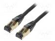 PATCH KAAPELI - S/FTP - CAT: CAT 8 - RJ45-PISTOKE,MOLEMMIN PUOLIN - CU - RJ45 Ethernet kaapelit - PP8-LSZHCU-BK-15M - 1