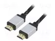 KAAPELI - HDMI-PISTOKE,MOLEMMIN PUOLIN - TEKSTIILI - HDMI 2.0 - 1M - HDMI, DVI, DisplayPort johdot - CCB-HDMIL-1M - 1