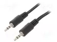 KAAPELI - JACK 3,5MM 3PIN PISTOKE,MOLEMMIN PUOLIN - 2M - MUSTA - Muut audio-videokaapelit - CCA-404-2M - 1