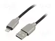 KAAPELI - CABLEXPERT - USB 2.0 - 1M - MUSTA - KUMI - 480MBPS - USB kaapelit ja adapterit - CC-USB2R-AMLM-1M - 1