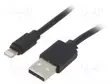 KAAPELI - CABLEXPERT - USB 2.0 - 2M - MUSTA - PVC - USB kaapelit ja adapterit - CC-USB2-AMLM-2M - 1