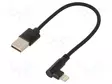 KAAPELI - USB 2.0 - APPLE LIGHTNING KULMALIITIN,USB A PISTOKE - USB kaapelit ja adapterit - CC-USB2-AMLML-0.2M - 1