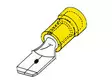 MALE CONNECTOR 6.4mm YELLOW, 10pcs/blister - DC liittimet - FYM - 1
