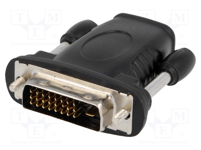 ADAPTERI - DVI-D (24+1) PISTOKE,HDMI-PISTORASIA - MUSTA - HDMI, DVI, DisplayPort johdot - HDMIF-DVIM - 1