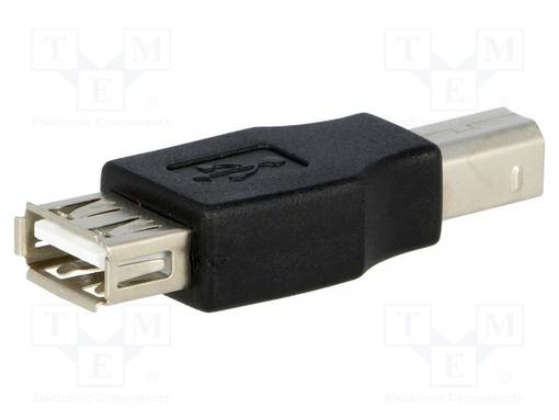 ADAPTERI - USB 2.0 - USB A RASIA,USB B PISTOKE - USB kaapelit ja adapterit - USB-AFBM - 1