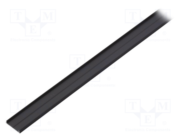 ALUMIINIPROFIILI LED-NAUHOILLE - MUSTA - L: 1M - FIX16 - ALUMIINI - ANODISOITU - Profiilit LED nauhoille - TOP-FIX16BK-1M - 1