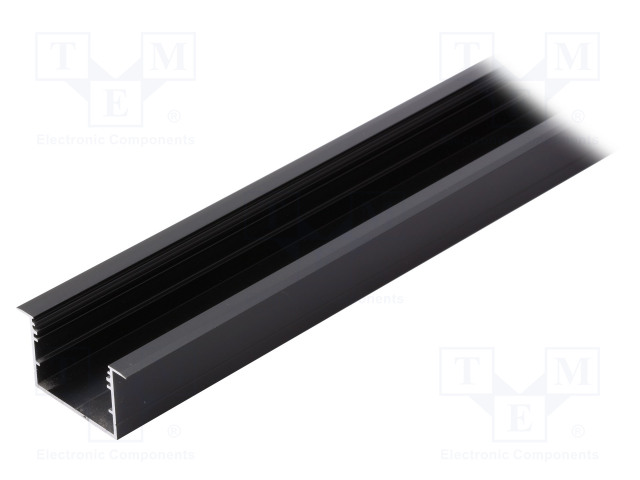 ALUMIINIPROFIILI LED-NAUHOILLE - MUSTA - L: 1M - VARIO30-07 - ALUMIINI - Profiilit LED nauhoille - TOP-VAR30-07BK-1M - 1