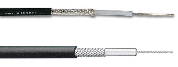 COAXIAL CABLE RG-58 C/U MIL BLACK - Koaksiaalikaapelit - CXCRG58-M - 1