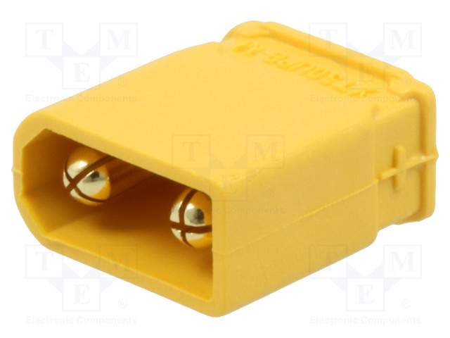 DC LIITIN XT30 - UROS - PIN: 2 - PCB - THT - KELTAINEN - 15A - DC liittimet - XT30UPB-M - 1