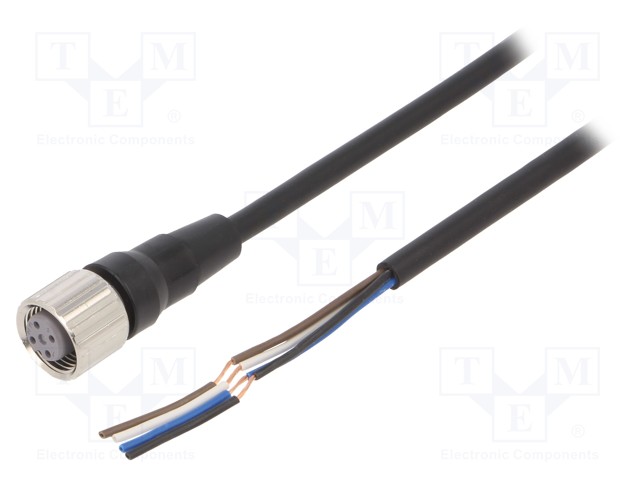 KAAPELI: ANTUREITA/AUTOMATIIKKAA VARTEN - M12 - PIN: 4 - SUORA - 4A - Teollisuus anturikaapelit - XS2FM12PVC4S2M - 1