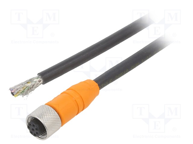 KAAPELI: ANTUREITA/AUTOMATIIKKAA VARTEN - M12 - PIN: 8 - SUORA - 5M - Teollisuus anturikaapelit - RKTS8-2995M - 1