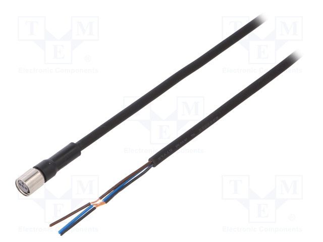 KAAPELI: ANTUREITA/AUTOMATIIKKAA VARTEN - M8 - PIN: 3 - SUORA - 1A - Teollisuus anturikaapelit - XS3FM8PUR3S5M - 1