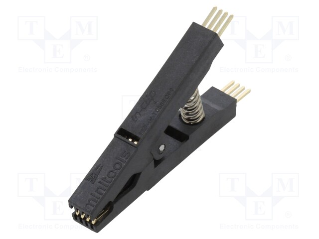 MITTAUSKLIPSI - MUSTA - KULLATTU - SO8,SOIC8,SOJ8 - 10MM - MAX.150°C - Testausklipsit - SV-SOIC8-SLIM - 1
