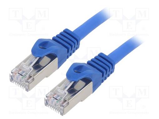 PATCH KAAPELI - S/FTP - CAT: 6A - RJ45-PISTOKE,MOLEMMIN PUOLIN - LANKA - RJ45 Ethernet kaapelit - PP6A-LSZHCU-B-0.5M - 1