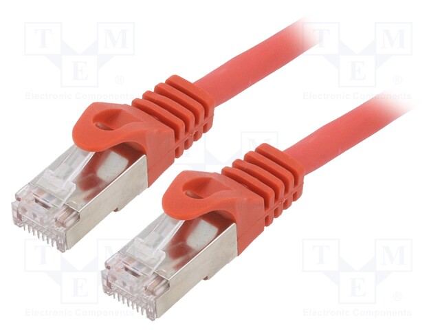 PATCH KAAPELI - S/FTP - CAT: 6A - RJ45-PISTOKE,MOLEMMIN PUOLIN - LANKA - RJ45 Ethernet kaapelit - PP6A-LSZHCU-R-5M - 1