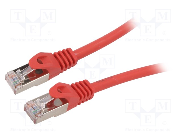 PATCH KAAPELI - S/FTP - CAT: 6A - RJ45-PISTOKE,MOLEMMIN PUOLIN - LANKA - RJ45 Ethernet kaapelit - PP6A-LSZHCU-R-15M - 1