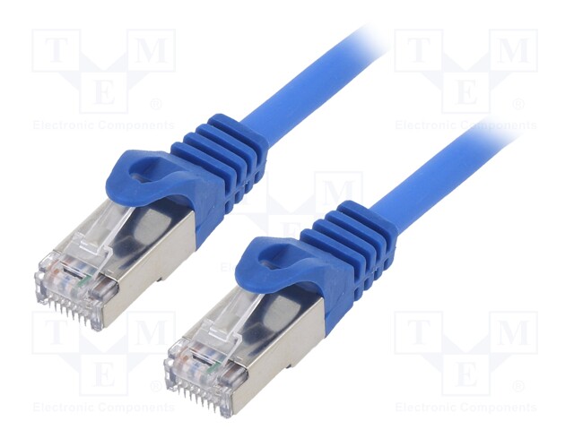 PATCH KAAPELI - S/FTP - CAT: 6A - RJ45-PISTOKE,MOLEMMIN PUOLIN - LANKA - RJ45 Ethernet kaapelit - PP6A-LSZHCU-B-1M - 1