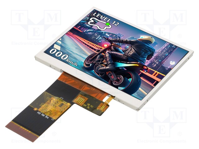 TFT NÄYTTÖ - 3,5" - 640X480 - VALAISTUS: LED - KOOT: 76,9X63,9X3,2MM - TFT-näytöt - NHD-3.5640480EF-M - 1