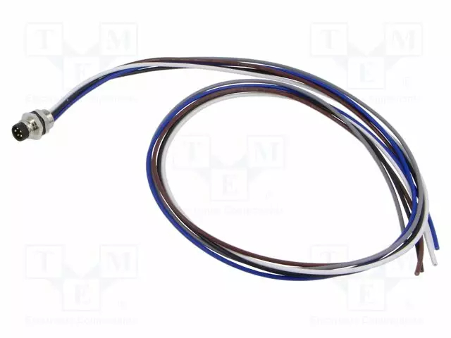 LIITIN: M8 - PISTORASIA - UROS - 30V - 3A - PIN: 5 - IP67 - JOHDOT - 0,34MM2 - Erikoisliittimet - 0830-05B-T8CW-05M - 1