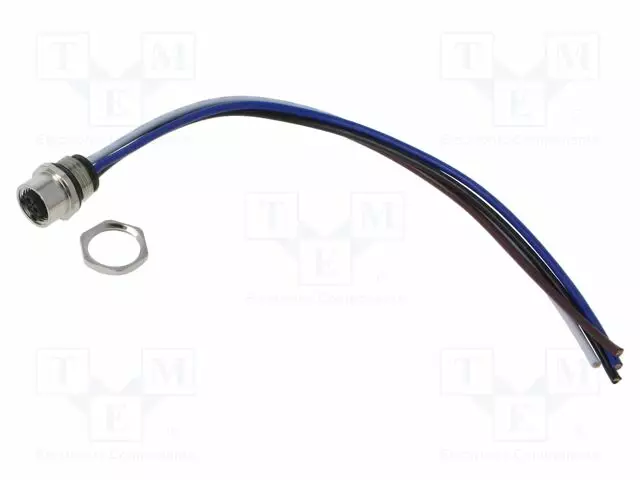 LIITIN: M12 - N LIITINAARAS - 16A - 63V - PIN: 4 - IP67 - SUORA - 200MM - Erikoisliittimet - 1220-04L-T16CW-02M - 1