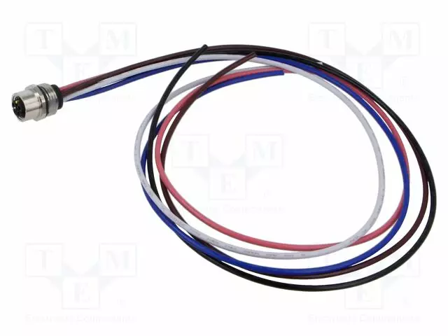 LIITIN: M12 - N LIITINAARAS - 16A - 63V - PIN: 5 - IP67 - SUORA - 500MM - Erikoisliittimet - 1220-05L-T16CW-05M - 1