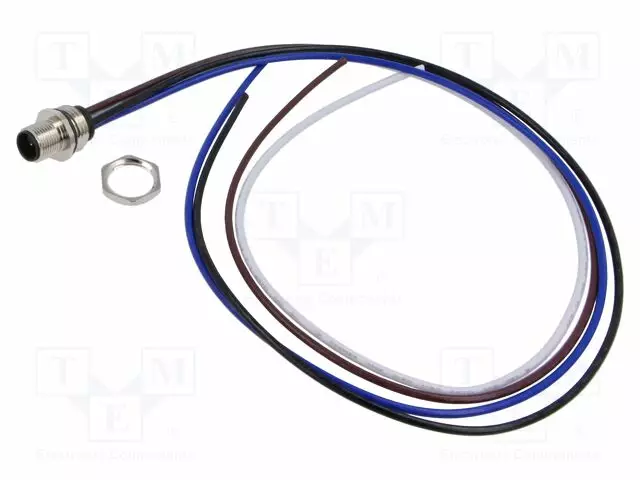 LIITIN: M12 - PISTORASIA - UROS - 16A - 63V - PIN: 4 - IP67 - SUORA - JOHDOT - Erikoisliittimet - 1230-04L-T16CW-05M - 1