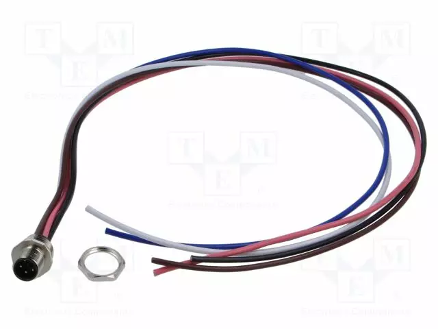 LIITIN: M12 - PISTORASIA - UROS - 16A - 63V - PIN: 5 - IP67 - SUORA - JOHDOT - Erikoisliittimet - 1230-05L-T16CW-05M - 1