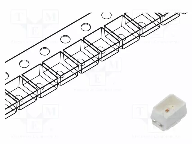 LED - KELTAINEN - SMD - 2214,PLCC2 - 450÷650MCD - 1,6÷2,4VDC - 130° - 20MA - Pintaliitos LED - LL-R2014YC-4C-AM - 1