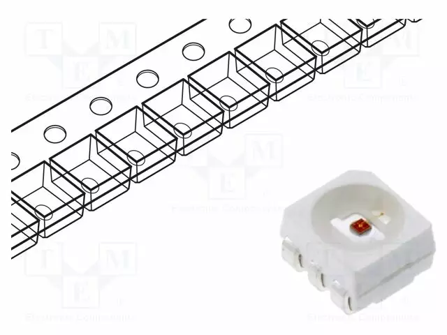 LED - PUNAINEN - SMD - PLCC6 - 4000÷6000MCD - 1,6÷2,6VDC - 3,4X3,3X1,9MM - Pintaliitos LED - LL-R3433VC-M15-CAM - 1