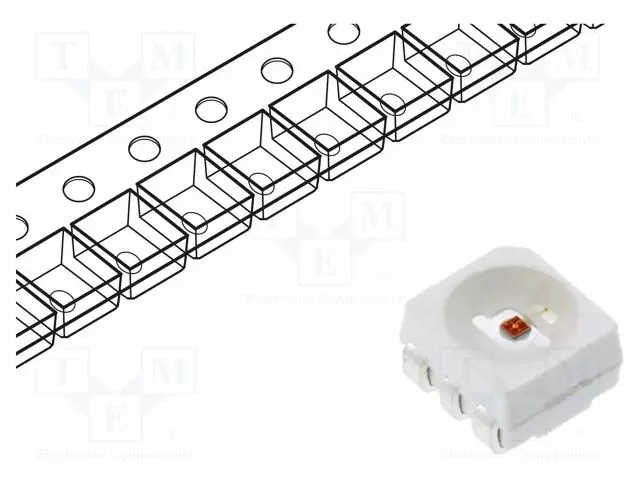 LED - KELTAINEN - SMD - PLCC6 - 3000÷4500MCD - 1,6÷2,6VDC - 120° - 150MA - Pintaliitos LED - LL-R3433YC-M10-CAM - 1