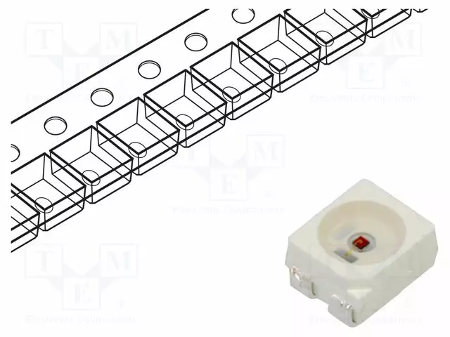 LED - ORANSSI - SMD - 3528,PLCC4 - 1000÷1800MCD - 1,6÷2,6VDC - 120° - 50MA - Pintaliitos LED - LL-R3528JAC-C-5CAM - 1
