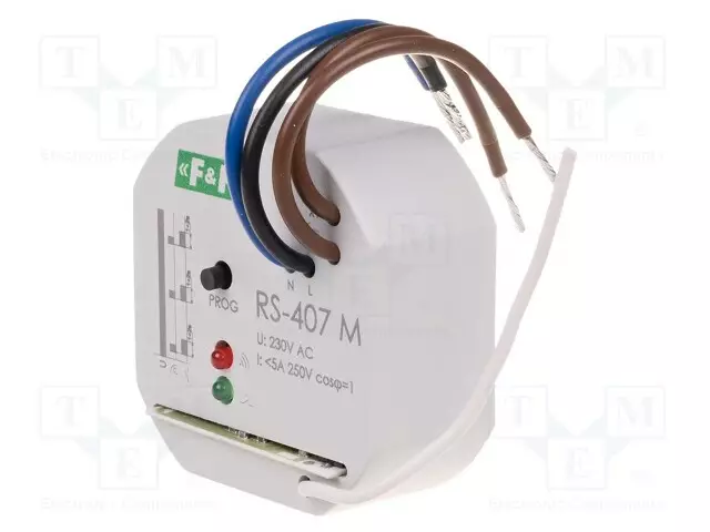 VASTAANOTIN - 230VAC - RASIA-ASENNUS - RS - IP20 - 868MHZ - OUT: NO - 5A - Valvontareleet - RS-407M - 1
