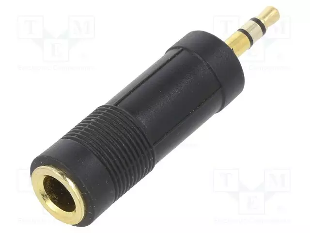 ADAPTERI - JACK 3,5MM 3PIN PISTOKE,6.3MM JAKKI - Muut audio-videokaapelit - A-6.35F-3.5M - 1