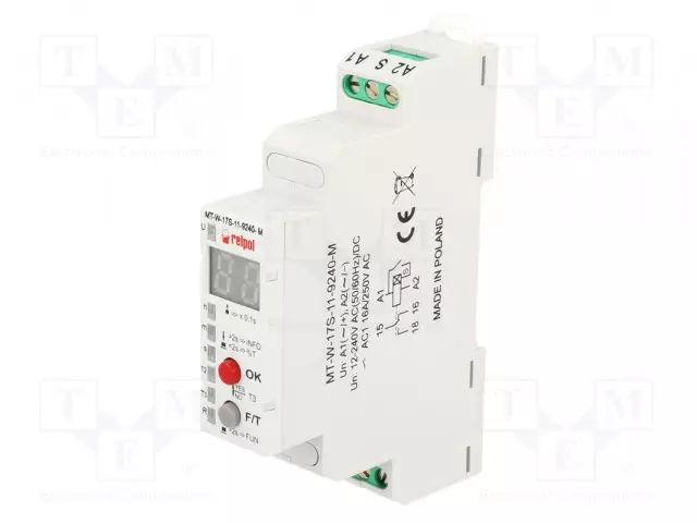 ULOTTUMA: 0,1S÷99H59MIN59,9S - SPDT - 12÷240VAC - 12÷240VDC - PIN: 6 - Aikareleet ja ajastimet - MTW17S119240M - 1