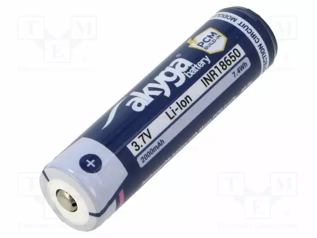 AKKU: LI-ION - 18650,MR18650 - 3,7V - 2000MAH - Ø18,5X69,5MM - 1,5A - Akut - INR18650-20M-PCM - 1